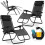 Chaise longue de jardin pliante avec coussin Sofotel ChillWell lot de 2 noir 1