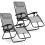Klappbare Gartenliege mit Auflage Sofotel ChillWell 2er Set grau 2