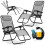 Klappbare Gartenliege mit Auflage Sofotel ChillWell 2er Set grau 1