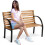 Banc de parc avec dossier 117,5 x 83 x 57 cm Luca Sofotel 1