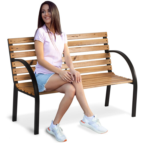 Banc de parc avec dossier 117,5 x 83 x 57 cm Luca Sofotel