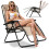 Klappbare Gartenliege mit Auflage Sofotel ChillWell 2er Set beige 5