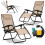 Klappbare Gartenliege mit Auflage Sofotel ChillWell 2er Set beige 1
