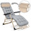 Klappbare Gartenliege mit Auflage Sofotel ChillWell 2er Set hellgrau 3