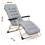 Klappbare Gartenliege mit Auflage Sofotel ChillWell 2er Set hellgrau 4