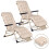 Klappbare Gartenliege mit Auflage Sofotel ChillWell 2er Set beige 3