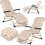 Klappbare Gartenliege mit Auflage Sofotel ChillWell 2er Set beige 1