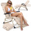 Chaise longue de jardin pliante avec coussin Sofotel ChillWell beige 1