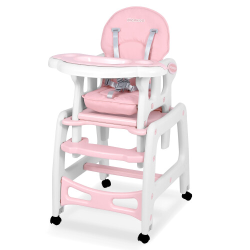 Silla de alimentación rosa Sinco 5 en 1 1
