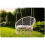 Sillón colgante de jardín BOHO beige 8