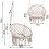 Sillón colgante de jardín BOHO beige 5