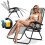 Chaise longue de jardin pliante avec coussin Sofotel ChillWell gris 1