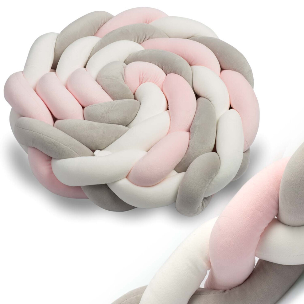 Couverture de berceau Ricokids 2 m - rose-gris