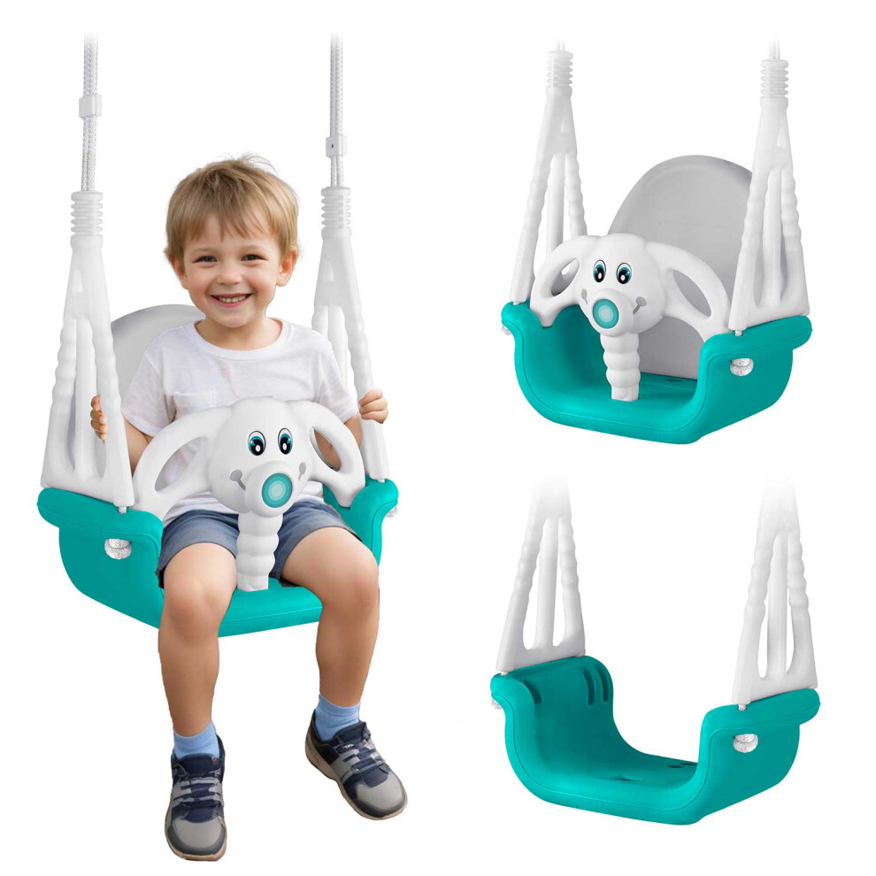 Balançoire seau éléphant 3 en 1 Ricokids Turquoise