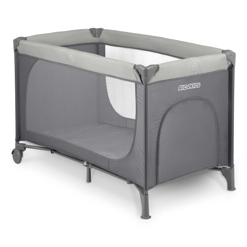 Reisebett 125 x 65 x 78 cm RK-240 hellgrau 1