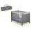 Reisebett 125 x 65 x 78 cm RK-240 hellgrau 12