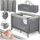 Reisebett 125 x 65 x 78 cm RK-240 hellgrau 1