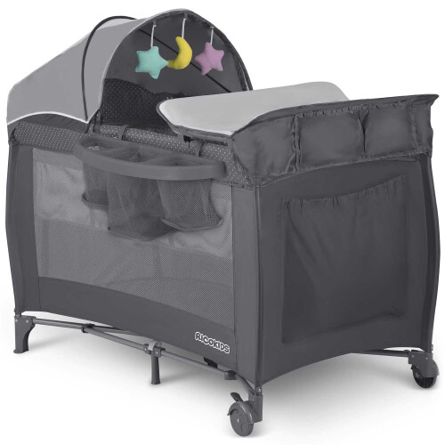 Reisebett 125 x 65 x 78 cm RK-242 anthrazit 2