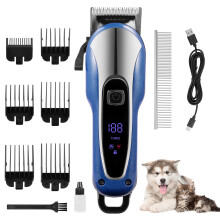 Electric Pet Hair Clippers Trimmer Cat Dog Grooming Shaver Kit Cordless Quiet