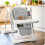 Chaise haute Nukido Elite grise 10
