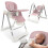 Chaise haute Nukido Elite rose 1