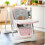 Chaise haute Nukido Elite rose 10