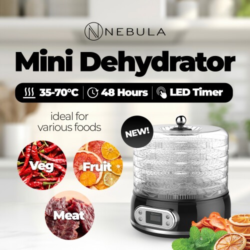 Nebula Nebula 450W Mini 5 Tray Food Dehydrator | Adjustable Temperature 1