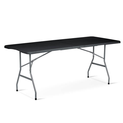Table de jardin pliante Plonos noire 180 cm 1