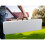 Banc de jardin pliant pour restauration 180 cm Plonos blanc 5