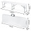Banc de jardin pliant pour restauration 180 cm Plonos blanc 4