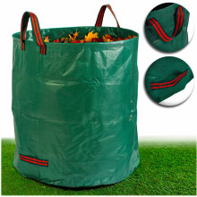 Panier de jardin pour feuilles 272 l Plonos PL-524 vert