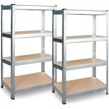 Metal opbevaringsreol sæt med 2 stk. 180 x 90 x 40 cm Plonos PL-702