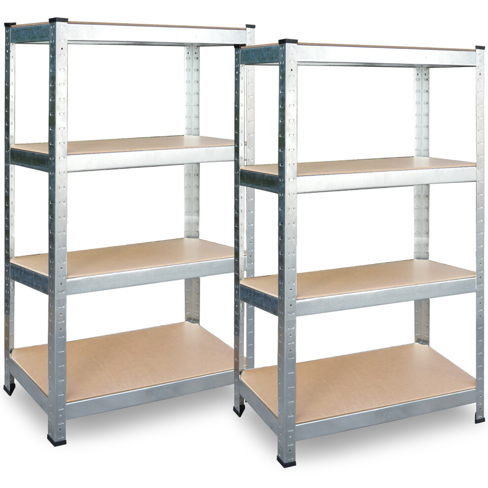 Lot de 2 étagères d'entrepôt en métal 180 x 90 x 40 cm Plonos PL-702