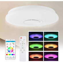 Full Color Ceiling Light RGB Dimmable Bluetooth Music Speaker Remote