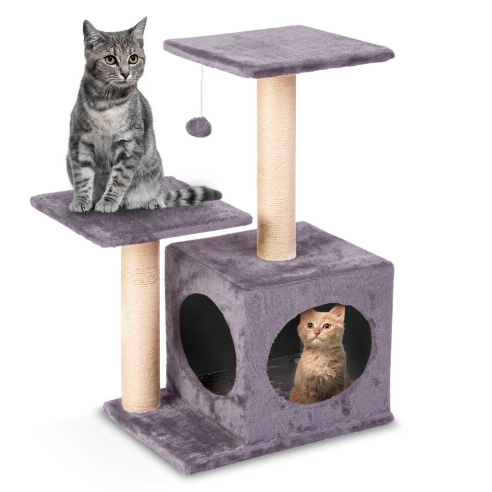 Griffoir pour chat 71 cm DR-263 Pethaus avec souris, gris