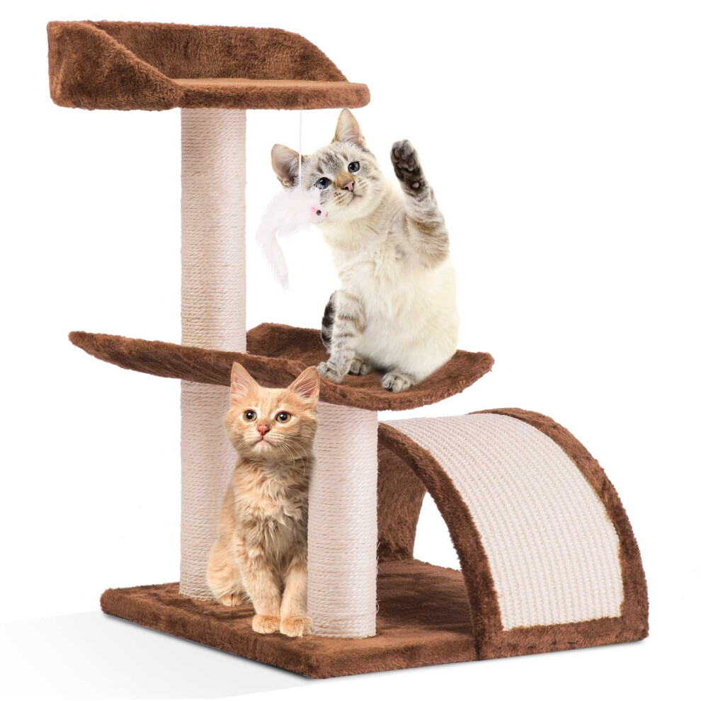 Arbre à chat, maison pour chat 58 cm DR-254 marron Pethaus