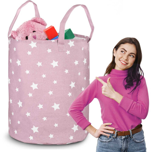 Cestino per giocattoli Nukido - Rosa