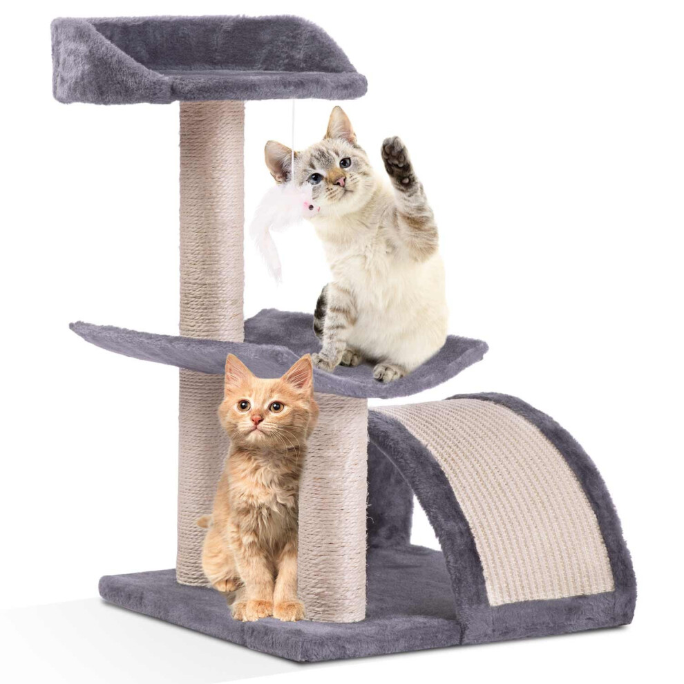 Griffoir pour chat 58 cm DR-264 Pethaus avec souris, gris