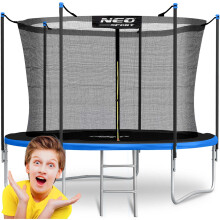 Trampoline de jardin Neo-Sport de 183 cm avec filet intérieur et échelle