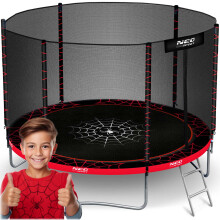 Trampolín de jardín de 183 cm con red exterior y escalera Neo-Sport