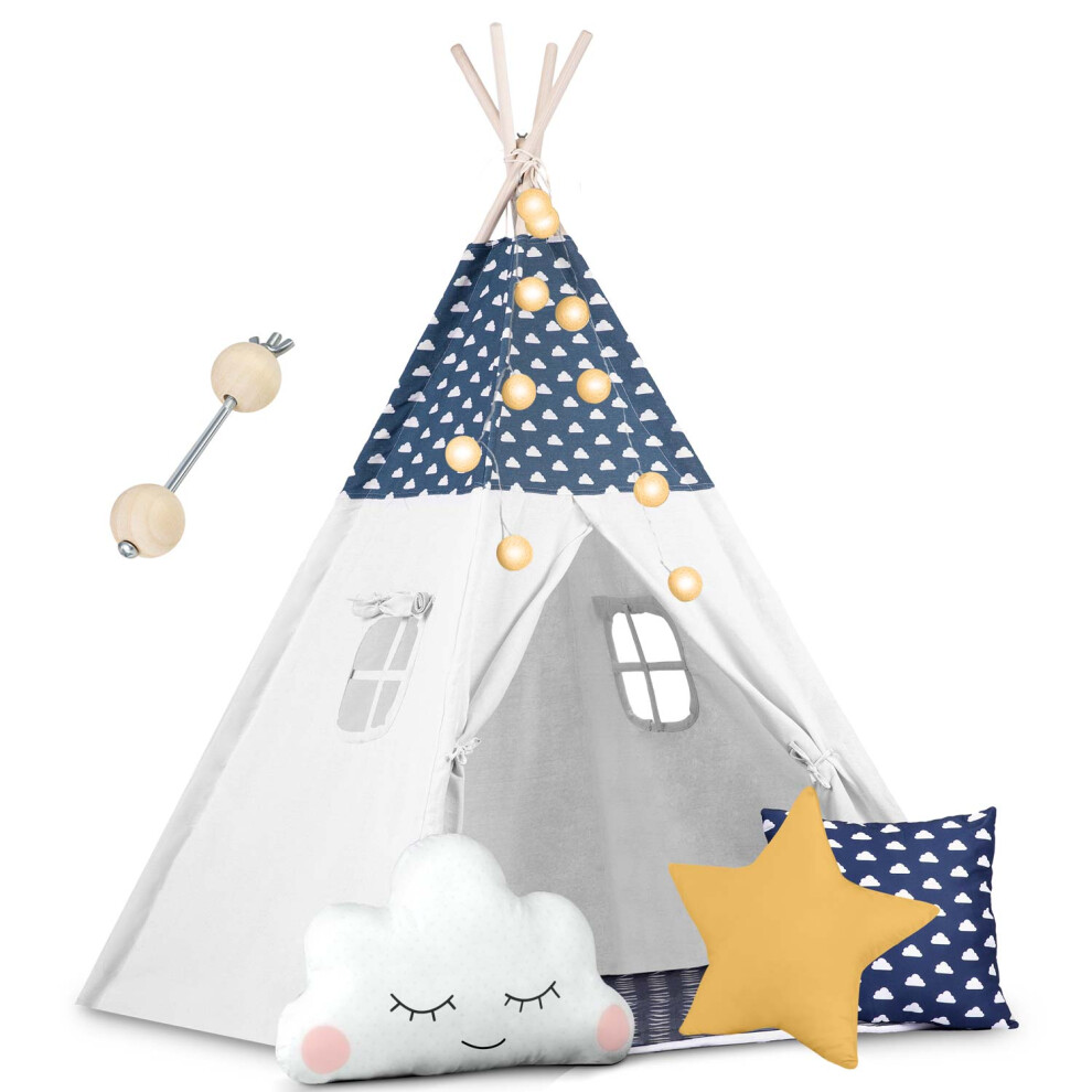 Teepee Wigwam Nukido NK-404 Tenda Per Bambini Con Ghirlanda Di Luci E Stabilizzatore, Incl-image