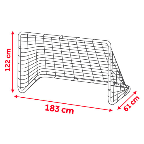 Fodboldmål 183 x 122 x 61 cm NS-492 sort 2