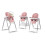 Chaise haute Nukido Belo rose avec table 8