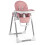 Chaise haute Nukido Belo rose avec table 3