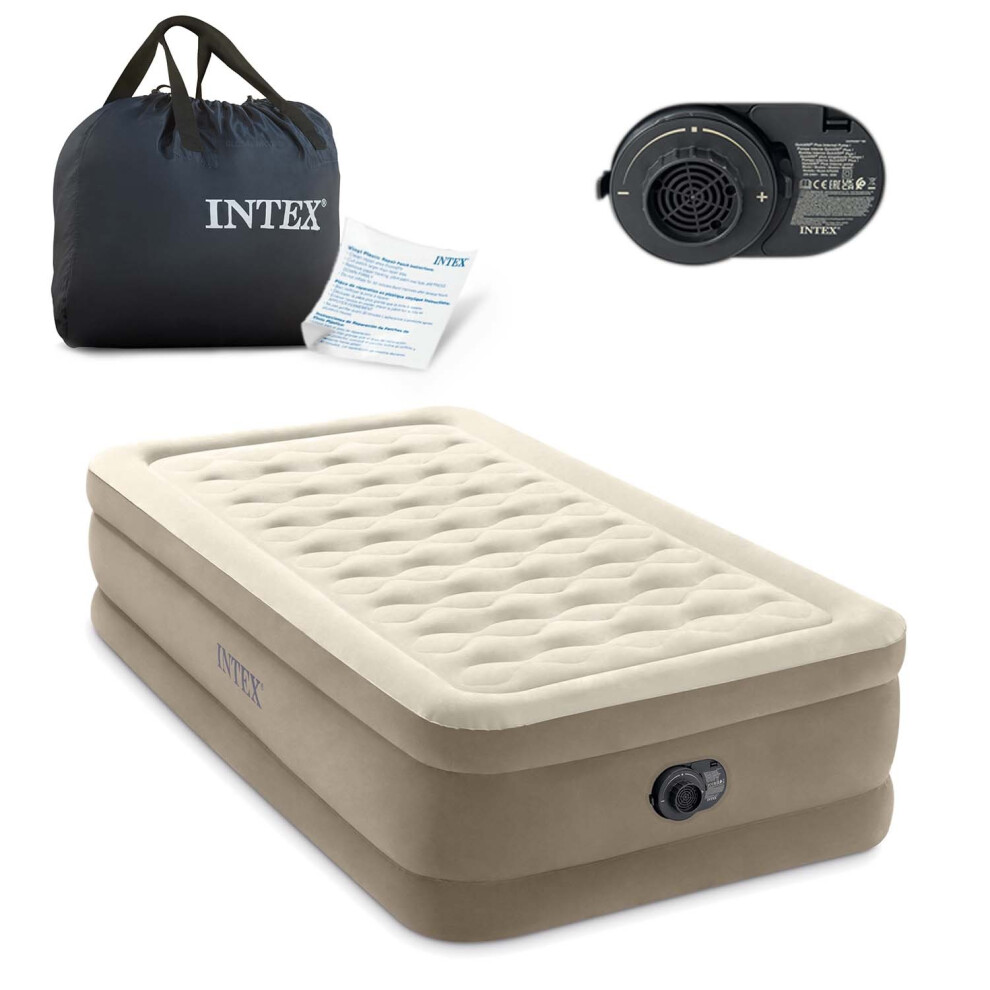 Intex 64426ND - Materasso Dura-Beam Ultra Plush Singolo, con Pompa Elettrica Incorporata, 99x191x46 cm-image