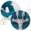 Chaise haute avec table, transat Belo, bleu foncé 3