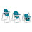 Chaise haute avec table, transat Belo, bleu foncé 7