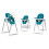 Chaise haute avec table, transat Belo, bleu foncé 8