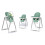 Chaise haute avec table, transat Belo vert + barre de jeux 11