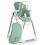 Chaise haute avec table, transat Belo vert + barre de jeux 2